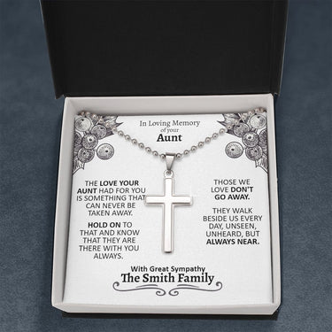 Memory of your Aunt Cross Necklace - Love You This Much
